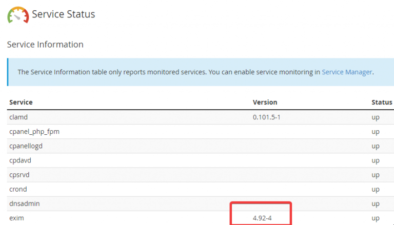 Check EXIM version in WHM/cPanel – Information Technology Blog